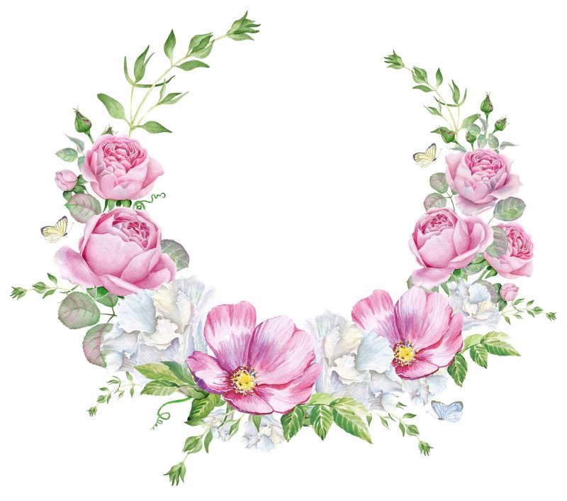 Акварельные цветочные рамки