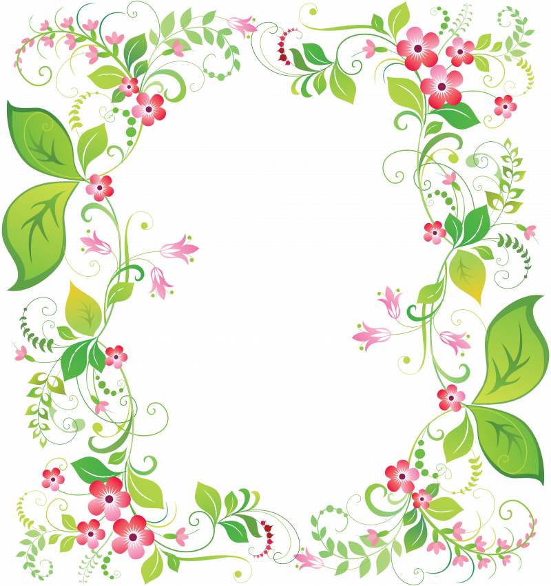 Цветочный орнамент рамка
