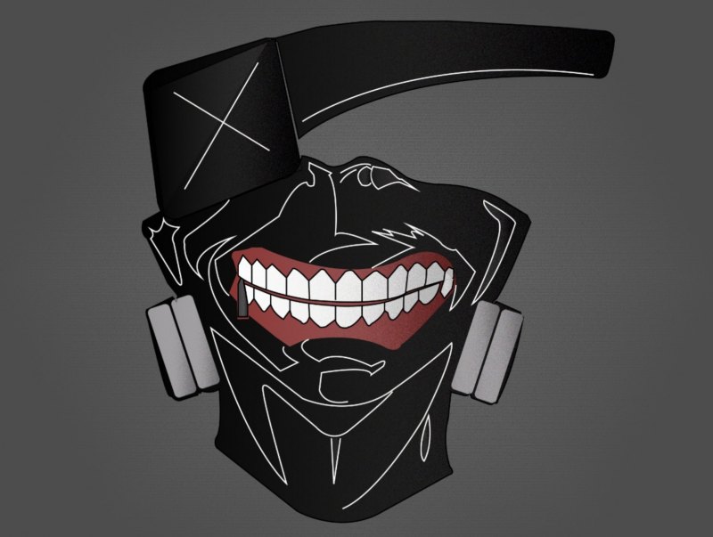 Маска Канеки 2д