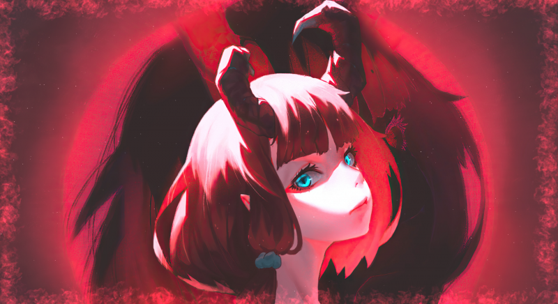 Аниме девушка с рогами