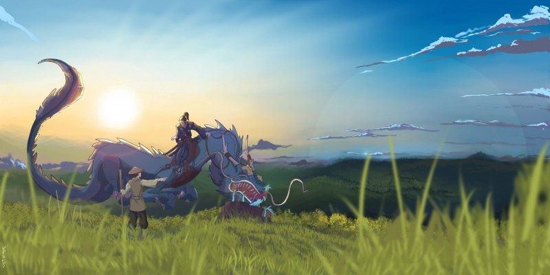 Обои на рабочий стол аниме дракон