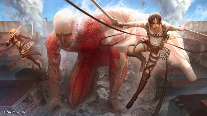 Атака титанов Эрен колоссальный Титан