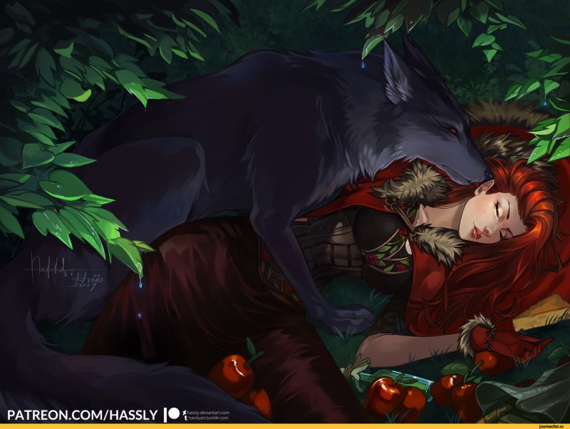 Красная шапочка и волк арт