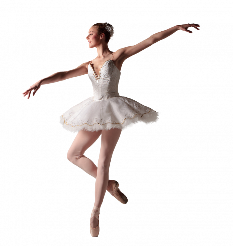 Танцовщица на белом фоне