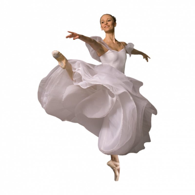 Танцовщица на белом фоне