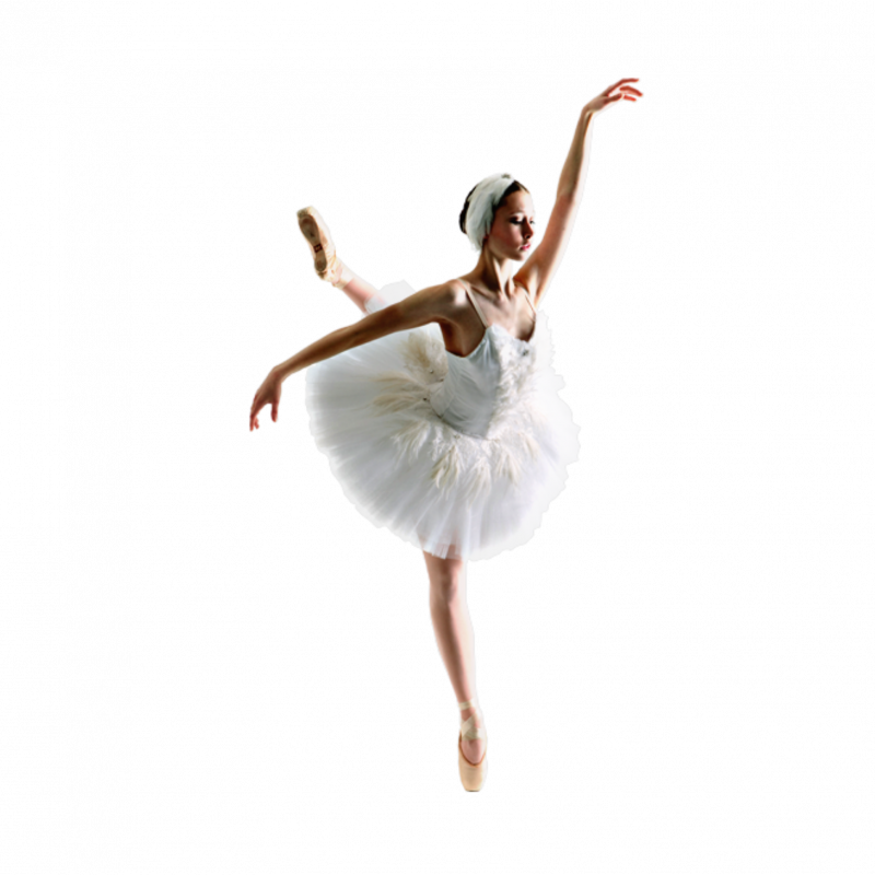 Балеринка на белом фоне