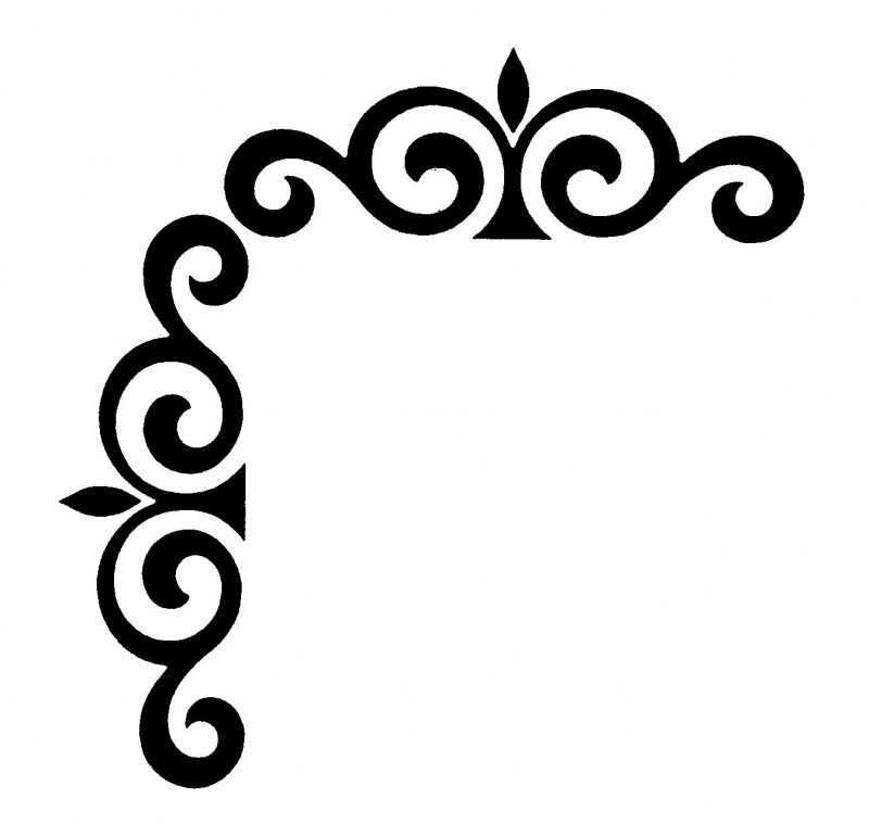 Казахские узоры угловой