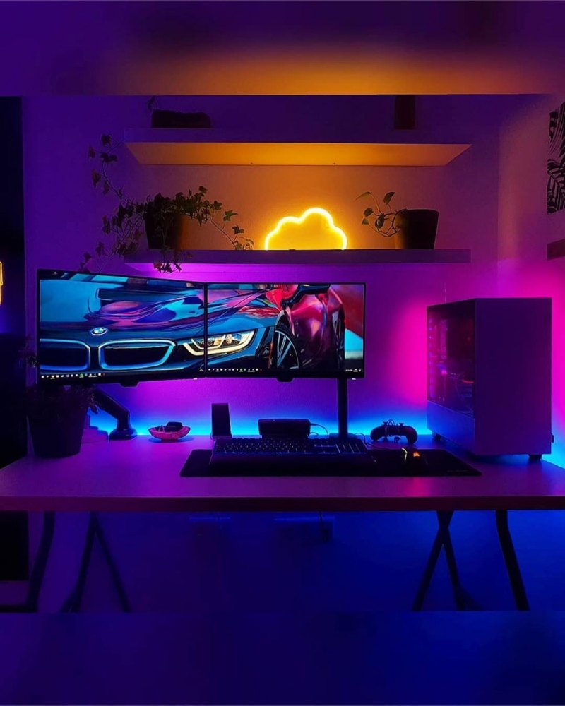 Комната геймера в т с подсветкой