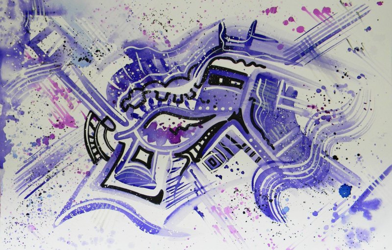 Абстрактные рисунки акварелью