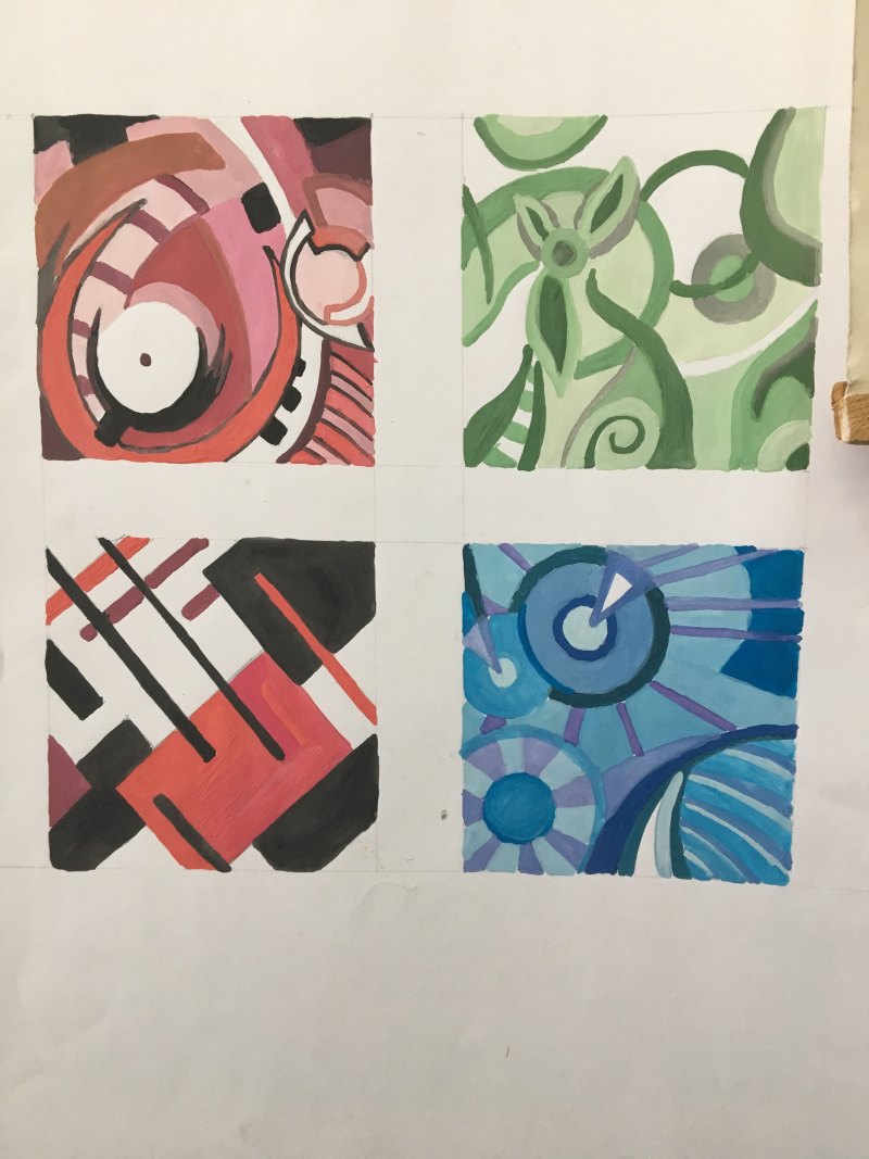 Плоскостная композиция в цвете