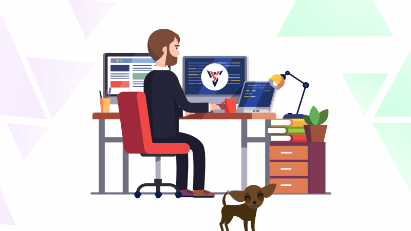 Рисунок программист в офисе