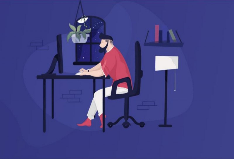 Учитель программирования иллюстрация