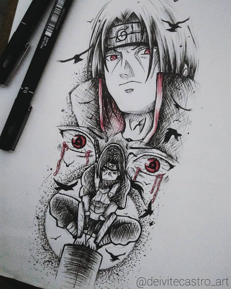 Тату Итачи Саске Мадара