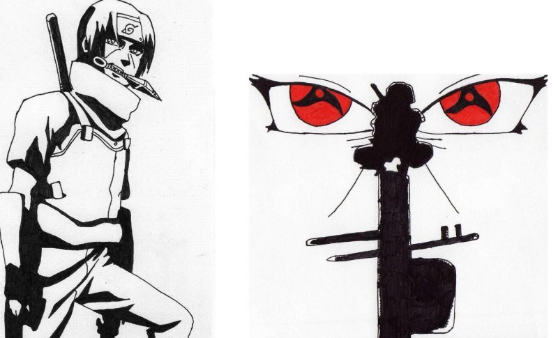 Итачи Учиха тату