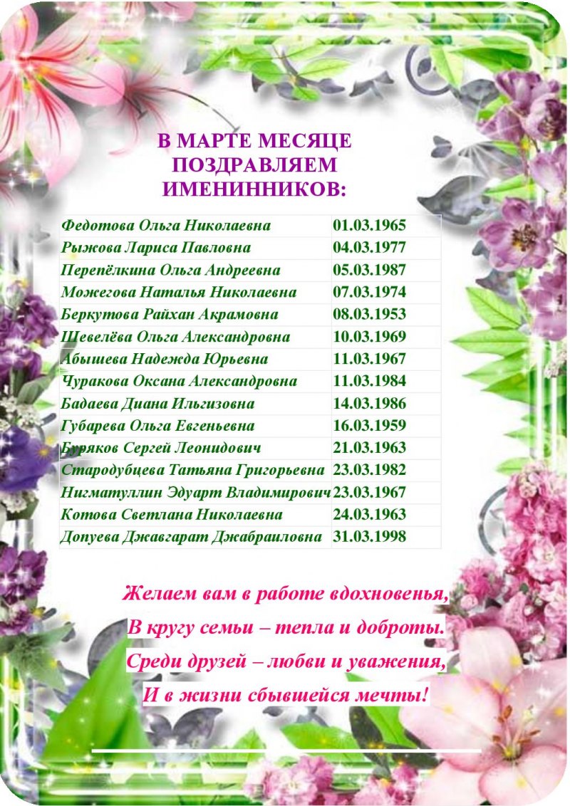 Осенние именинники в детском саду