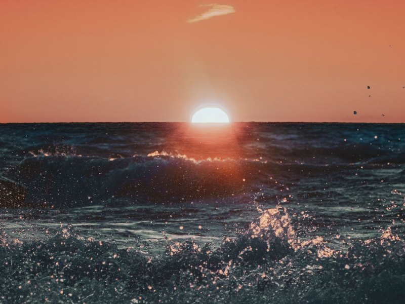 Океан закат фон