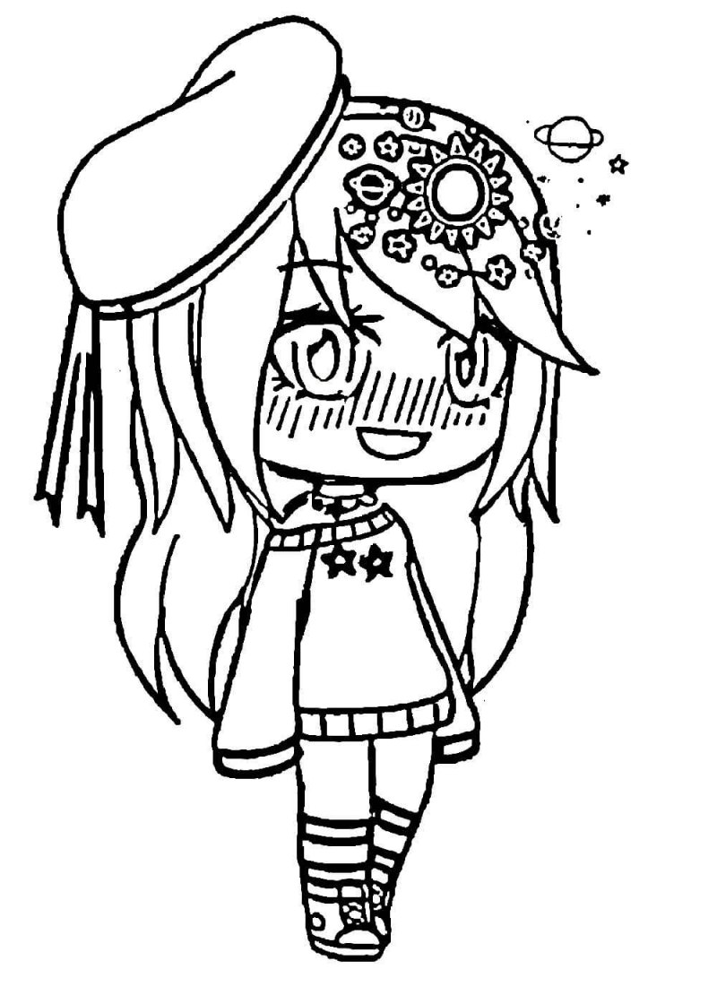 Раскраски гача лайф девочки