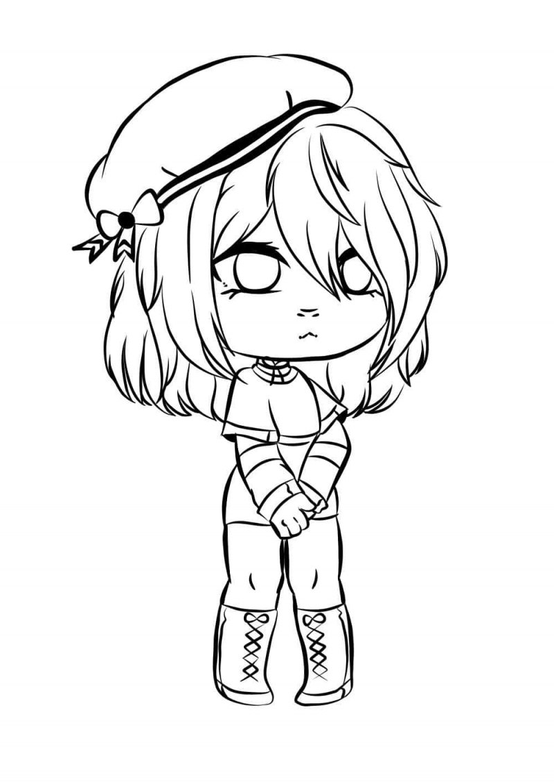 Гача лайф раскраска пацанка