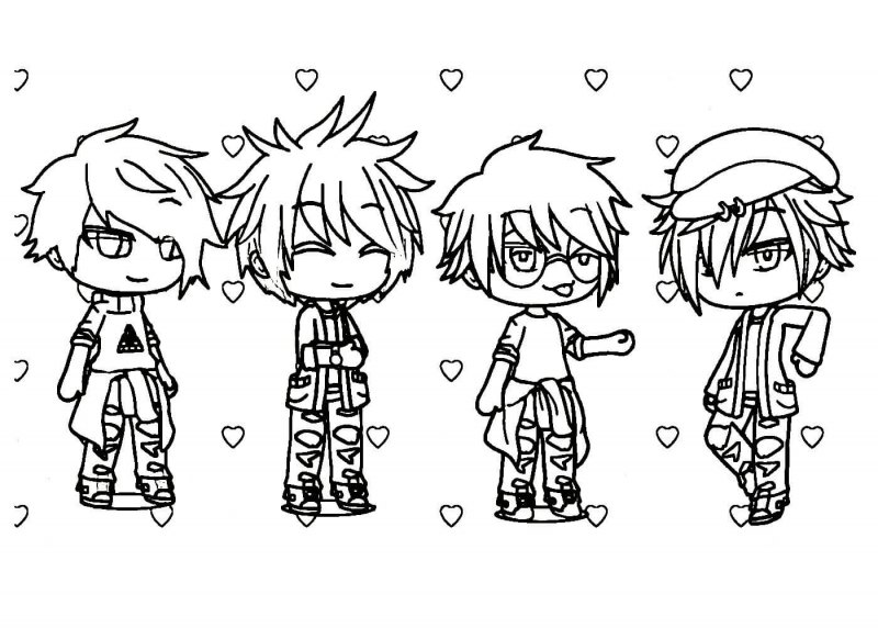 Раскраски гача лайф