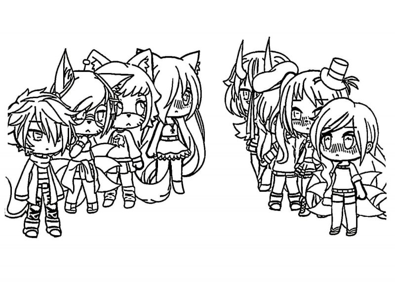 Колоринг гача лайф