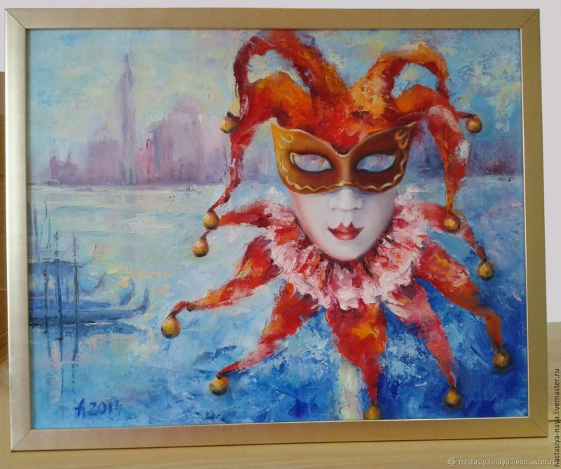 Карнавальный портрет рисунок