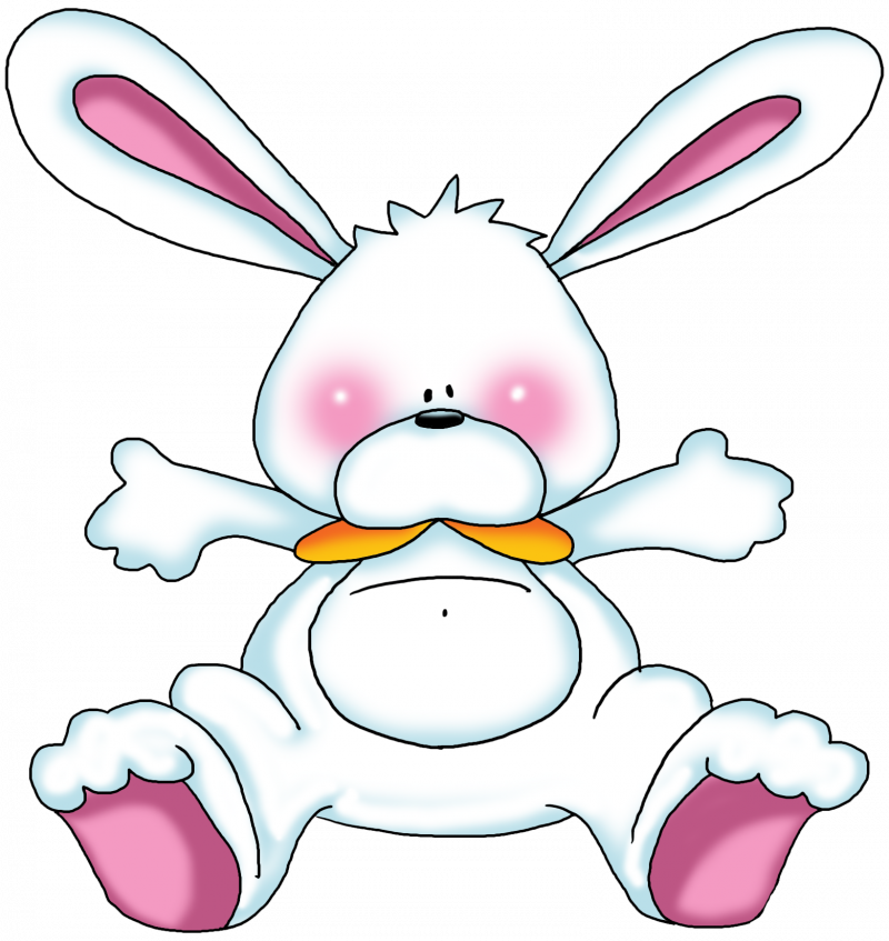 Зайчик мультяшный на прозрачном фоне