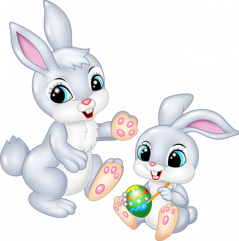 Зайка на белом фоне