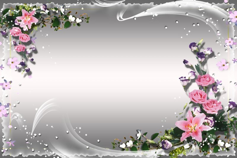 Цветочные Свадебные рамки