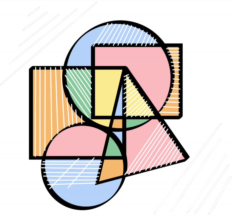 Абстрактная композиция из геометрических фигур