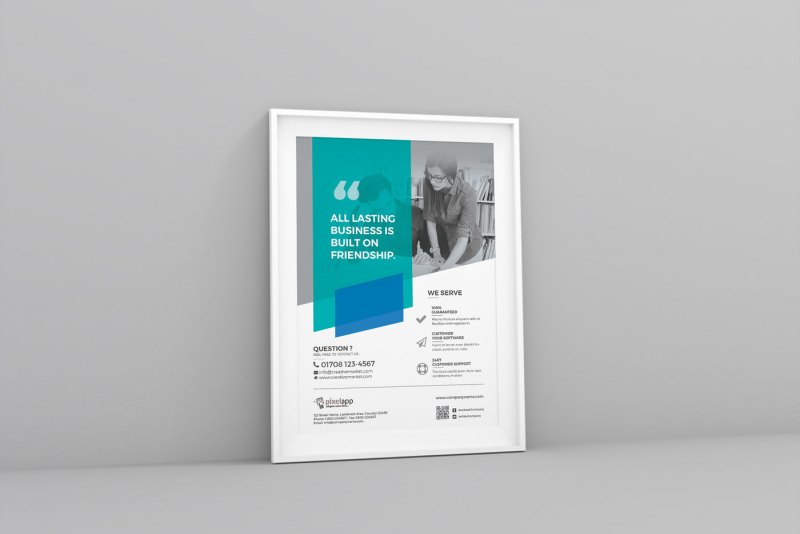 Минималистичный дизайн листовки