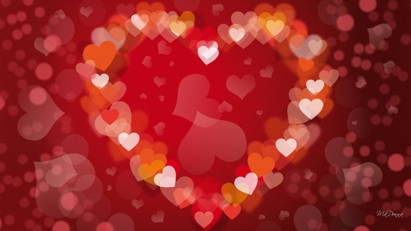 Много сердечек