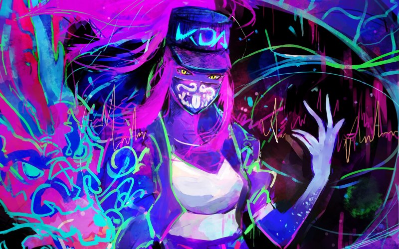 KDA Akali неоновая