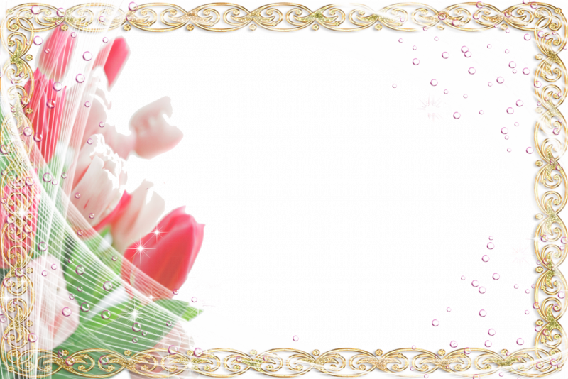 Рамка с днем рождения нежная