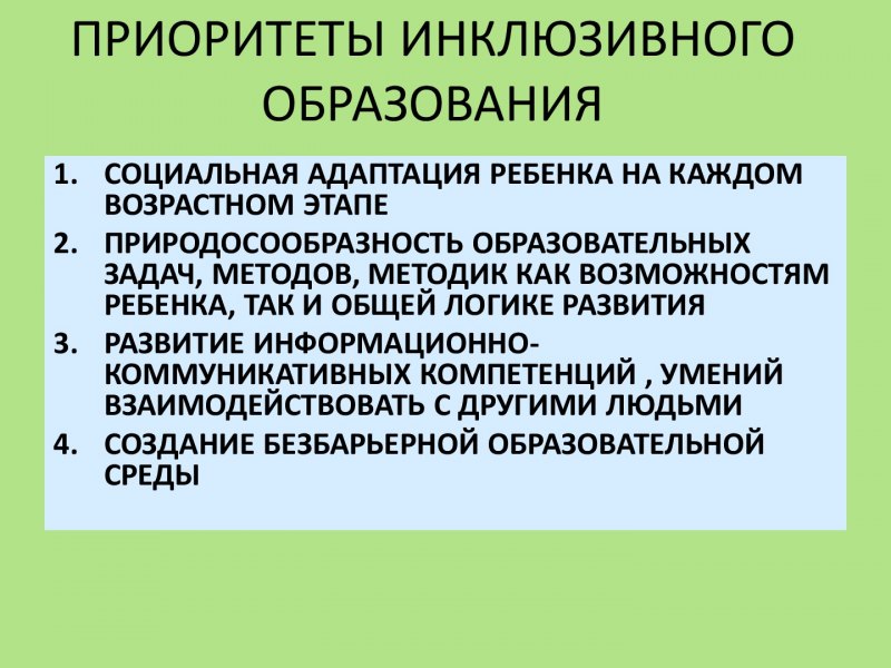 Модель реализации инклюзивной образовательной среды
