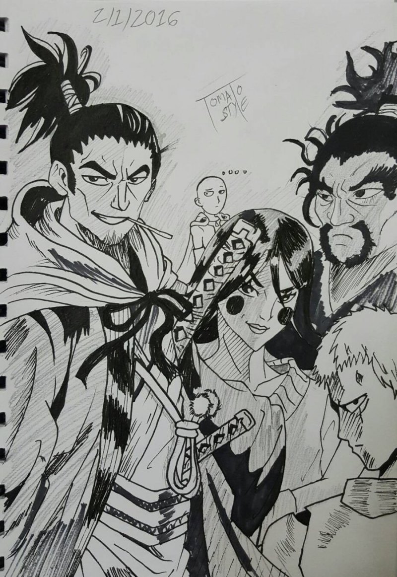 One Punch man ученики атомного самурая