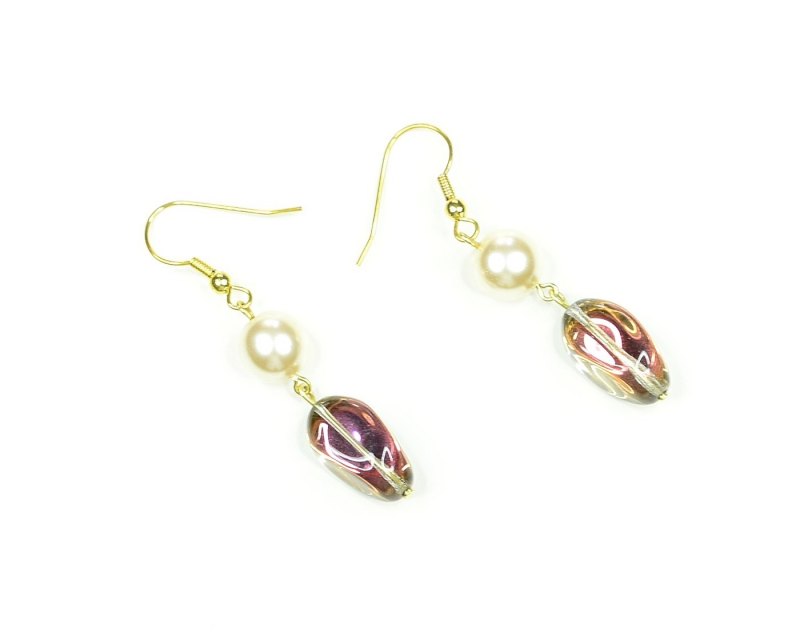 Сережки из полимерной глины инди КИД