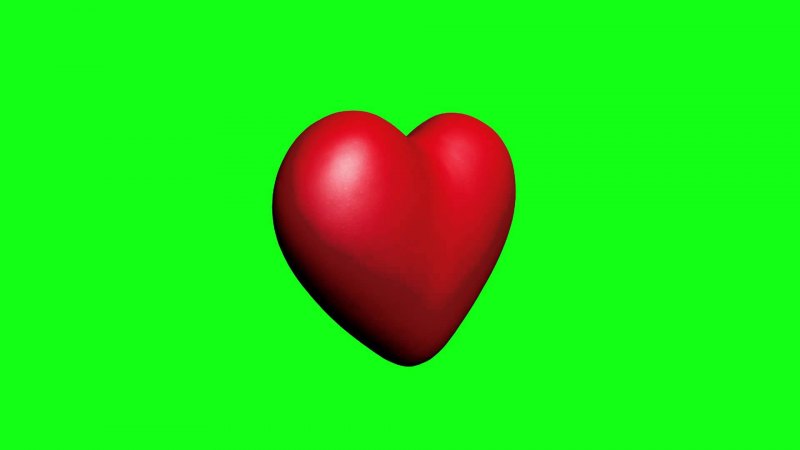 Красное сердце Грин скрин