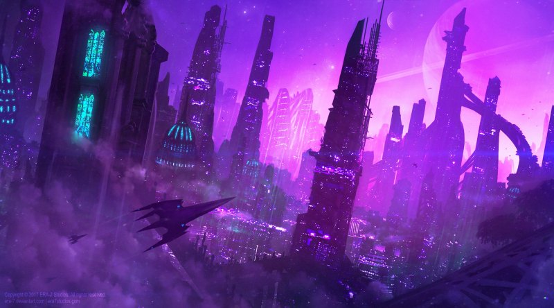 Фиолетовый киберпанк