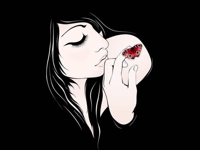 Красивые рисунки на черном фоне