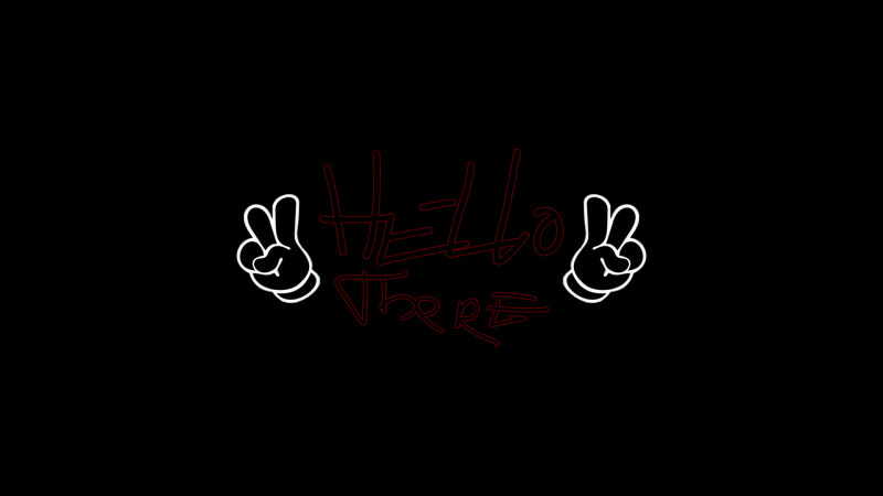 Чёрные обои с надписью