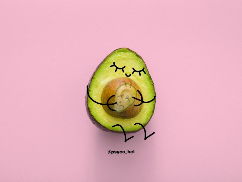 Обои с авокадо милые