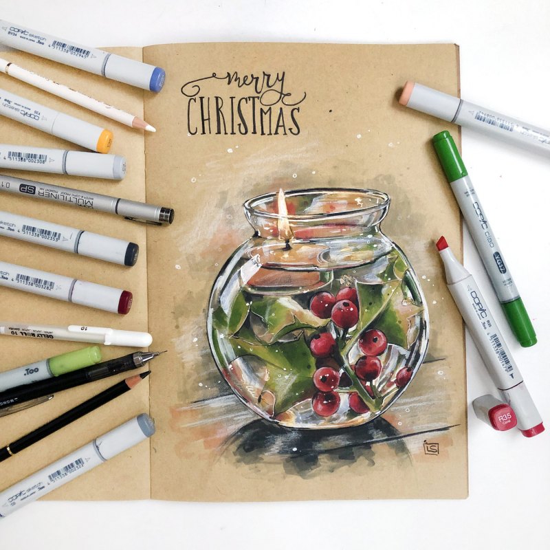 Рисунки маркерами для скетчинга