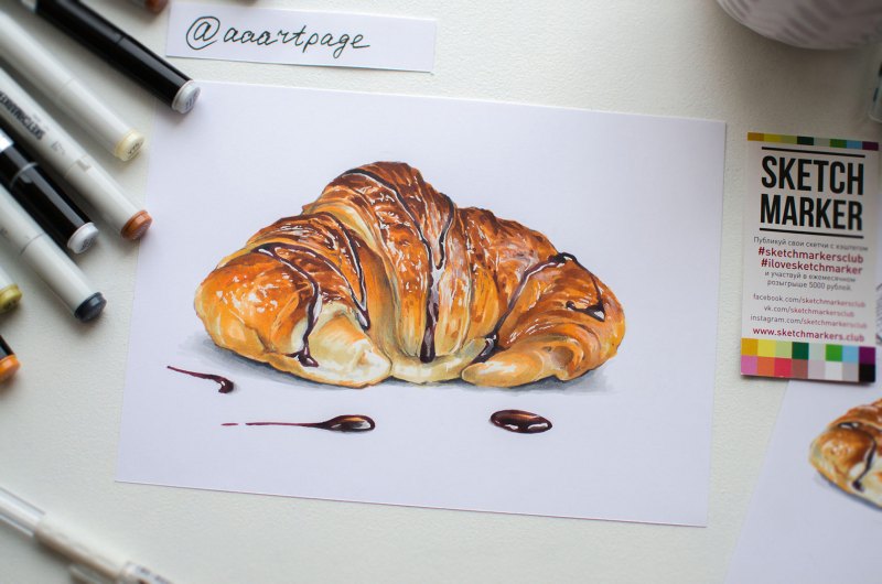 Круассан маркерами