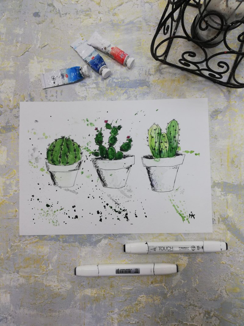 Рисунки маркерами для скетчинга