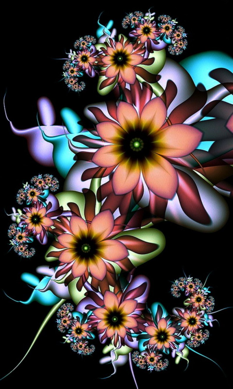 Красивые абстрактные цветы