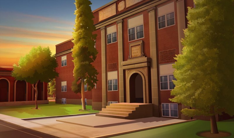 Здание школы гача лайф