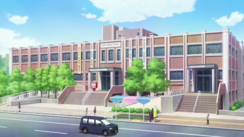 Аниме школа здание