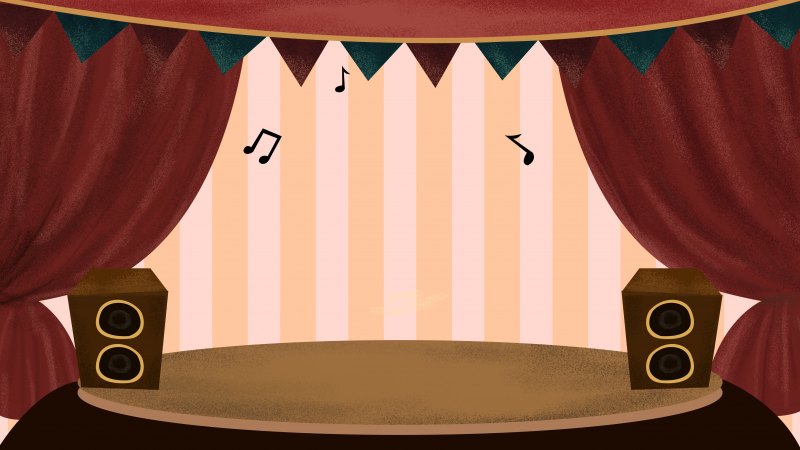 Мультяшная сцена театра