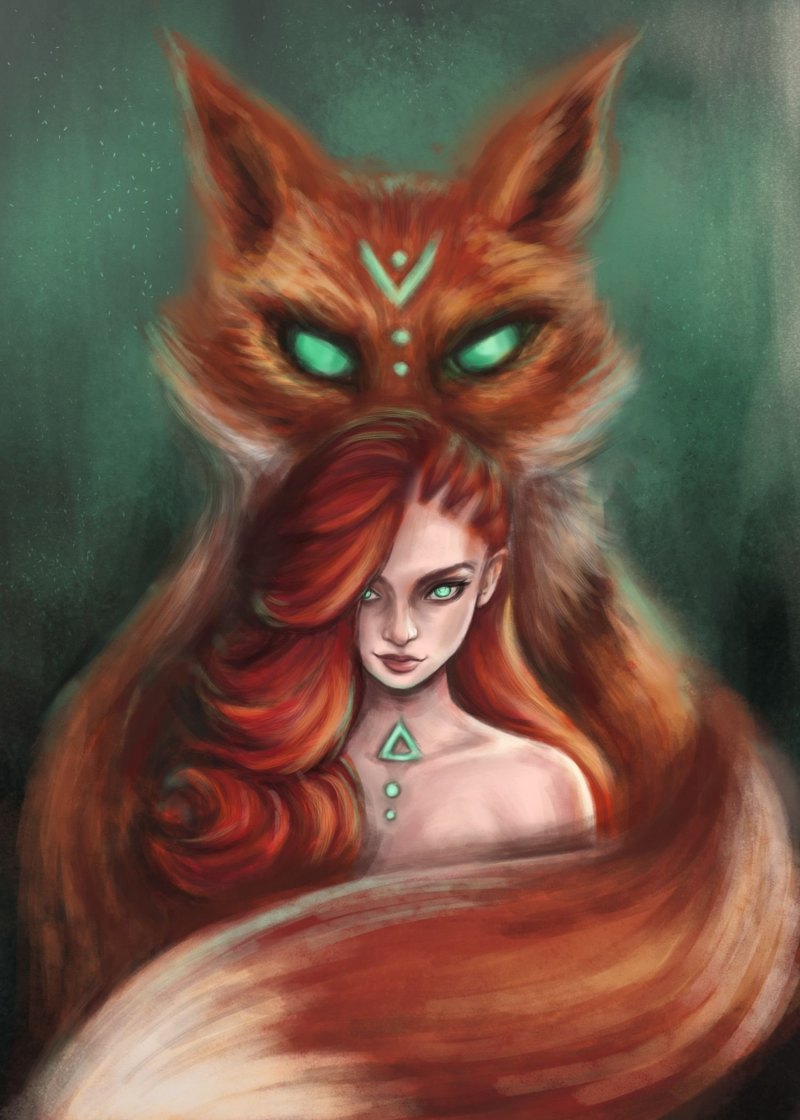 Лиса Кицунэ ведьма