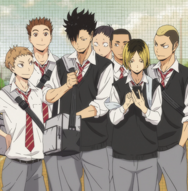 Аниме волейбол команда Некома